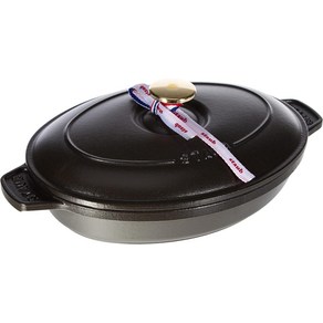 staub 주물 냄비 솥 라운드 핫 플레이트 블랙 20cm IH대응, 01) 블랙, 1개