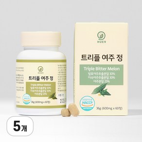 휴나인 국내산 트리플 미숙 여주 주정 추출물 돼지 감자 60정, 36g, 5개