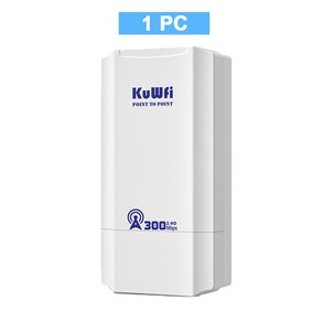 KuWFi 야외 CPE 브리지 2.4Ghz 무선 와이파이 신호 PTP PTMP 장거리 확장기 AP 리피터 모드 IP65 24V POE 300Mbps, 3) UK PLUG - White-1PC, 1개