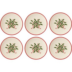 레녹스 835217 홀리데이 디너 플레이트 6개 세트 접시, Dinne Plates/ Set of 6, 1개, Dinne Plates Set of 6