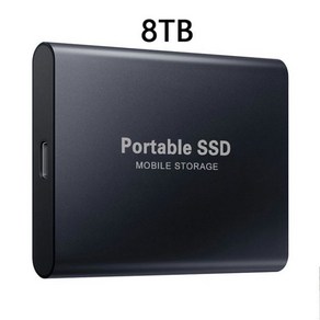 2023 휴대용 SSD 타입-C USB 3.1 4TB 8TB 16TB 30TB 2TB 외장 M.2 노트북 데스크탑 SSD 플래시 메모리 디스크용, 11 black 8TB