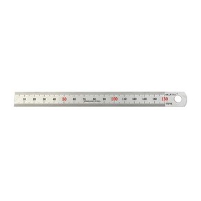 [블루텍] 무광 철자 스틸자 쇠자, 150mm, 1개