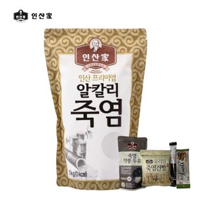 (주)인산가 정품 프리미엄 알칼리 죽염 분말 1kg+인산가 다양한 사은품(죽염두유+죽염커피)