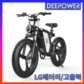 DEEPOWER 최신형 2000W 48V 25Ah 전기자전거 MTB 산악 자전거 20인치 팻바이크 7단 변속, 25Ah 2000W, 1개