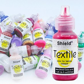 [1+1] 패브릭 37ml DIY 염료 섬유 물감 염색 텍스타일 쉴드 낱색, F-43 Fluoescent Magenta