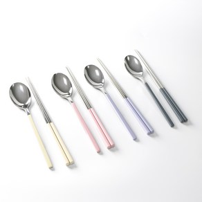 한연솔 4인 수저 세트 304스텐 젓가락 숟가락 세트, 1세트, 수저세트, 멀티
