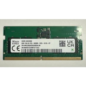 신품 SK 하이닉스 8GB DDR5 5600MHz PC5-44800 SODIMM 1Rx16 노트북 메모리 RAM 911341, 1개