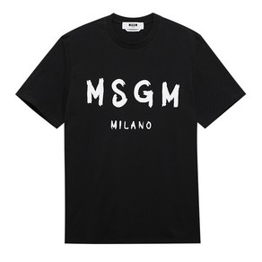 [MSGM] 2000MM510 200002 99 브러시드 로고 남성 반팔 티셔츠