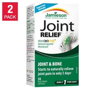 자미에슨 조인트릴리프(관절 및 뼈) 2병 x 30캡슐 [Jamieson JointRELIEF Joint & Bone - 2 x 30 Capsules], 30정, 2개