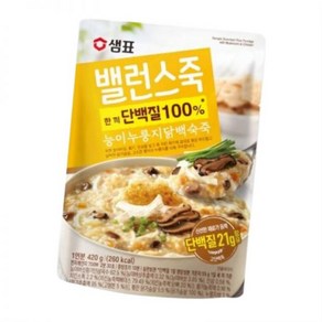 샘표 밸런스죽 능이누룽지닭백숙죽 420g 1개 159602