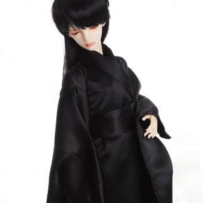 돌모아 구체관절인형의상 56cm 60cm SD13 검정 기모노 동양풍 나이트 가운 SD - Night Single Laye Kimono (Black), 블랙, 1개