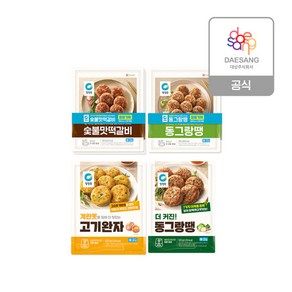 청정원 육가공 4종(동그랑땡 떡갈비 고기완자) 4종 2개 골라담기, 600g