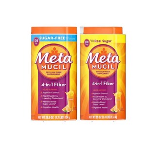 Metamucil 메타무실 오렌지 화이버 식이섬유 스무스 파우더 130회 / 슈가프리 리얼슈가