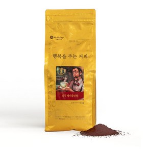 맥널티 행복을주는커피 리치 헤이즐넛향 분쇄 커피원두 1kg, 1개