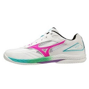 미즈노 MIZUNO 웨이브 드라이브9 탁구화 남녀공용 (화이트/핑크/민트), 미즈노 웨이브 드라이브9 화이트핑크민트 275, 1개