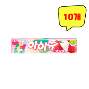 크라운 마이쮸 핑크리치, 44g, 10개