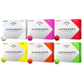 [캘러웨이정품] 로고무료인쇄 25년 슈퍼소프트 SUPER SOFT 골프공 (12구 2피스) GF, 오렌지, 1개