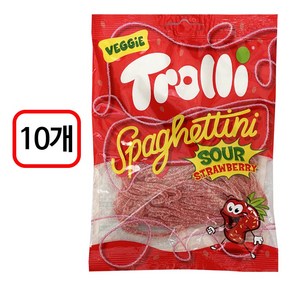 트롤리 스파게티니 사우어 딸기맛, 100g, 10개