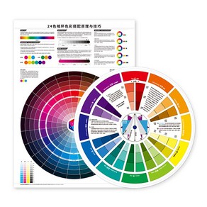 12색상환 원형 국제표준 가이드 색상표 매칭 색깔