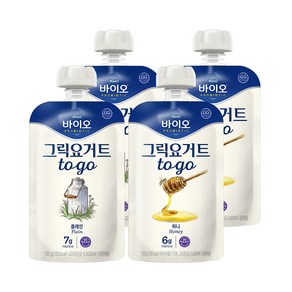 매일 바이오 그릭요거트 to-go 2종 플레인/허니 120g 4팩