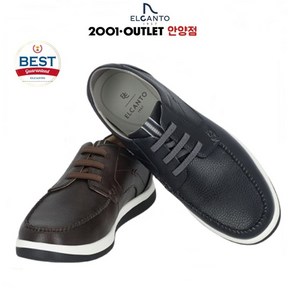 엘칸토 [밴드끈] 남성 베이직 초경량 캐쥬얼 데크 슈즈 3cm
