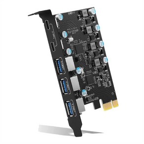 5 포트 USB 3.0 PCI Expess 확장 카드 Windows 11/10/8/7 USB 컨트롤러 라이저 카드 용 데스크탑 PC PCIE 어댑터 카드, 한개옵션0