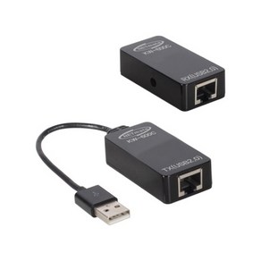 [강원전자] NETmate USB 2.0 리피터 송수신기 세트 KW-600C *RJ-45 최대 50m 연장*, 단일 모델명/품번, 1개