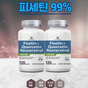 헬시파트너 피세틴+퀘르세틴 레스베라트롤 1200mg 120캡슐 2통, 2개, 120정