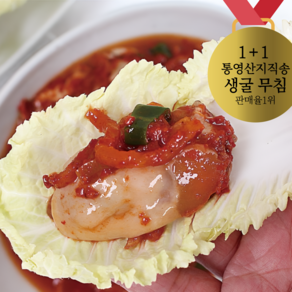 [1+1 통영산지직송] 제철 통영 생굴 굴무침 300g+300g, 2개, 300g