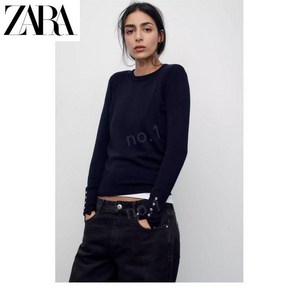 ZARA 자라 봄 2025 여성용 플랫 니들 베이직 데일리 니트