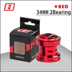 자전거헤드셋 스템 호환 BLOOKE-1 1/8 인치 34MM MTB 자전거 헤드셋 2 베어링 밀폐형 상단 캡 커버 합금, 01 Red