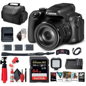 Canon 디지털 카메라 미러리스 DSLR 필터 캐논 파워샷 SX70 HS 카메라3071C001 64GB 카드 코렐 사진 소프트웨어 LPE12 배터리 2개 외부 충전기 리더 L