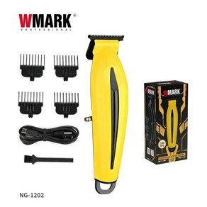 WMARK NG-1202 7200RPM 2000mAh 배터리 T-커터 블레이드 헤어 클리퍼 트리머 이발 행잉 링 디자인 전문, 01 NG-1202 box