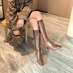 zara 30대 여성 유럽풍 레트로 롱 부츠 발편한 신발 명품 스타일 스판 레더 지퍼