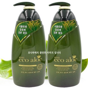 (1+1 1세트)로제 에코 알로에 헤어 샴푸 760ml (식물유래 알로에성분함유), 2개