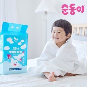 순둥이 일회용 빅엠보 타월 특대형 10매 1팩 /비치타올 사이즈, 1개, 화이트