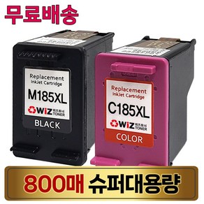 삼성 (800매 슈퍼대용량) 잉크세트 INK-M185XL+INK-C185XL SL-J1780W SL-J1780DW SL-J1785W SL-J1680 SL-J1683 SL-J1685