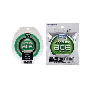 SEAGUAR 시가 에이스 ACE 60m 후로로카본라인 낚시줄 0.8-10호, 1.75, 1개