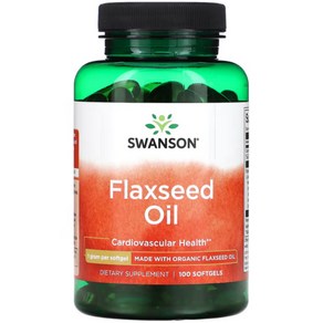 스완슨 플랙씨드 아마씨 오일 Flaxseed Oil 100정, 1개, 100g