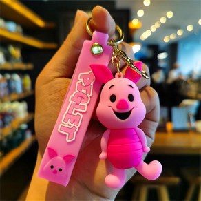 곰돌이푸 꿀단지 졸린 피글렛 티거 대형 애착 인형 키링 굿즈 귀여운 곰돌이 푸 호랑이 키 체인 절묘한 책 가방 펜던트 자동차 기계 작은 선물, [01] ZG0108