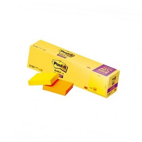 3M 포스트잇 대용량 알뜰팩 강한 점착용 2색 x 10패드 각 90 매 51 x 51mm