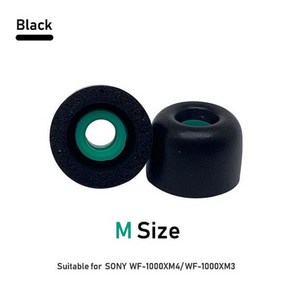 이어패드 WF-1000XM4 WF-1000XM3 교체용 이어 팁 메모리 폼 이어버드 이어 패드 보호 커버 이어팁 플 3 쌍 2, [03] 3 Pais, [05] M Black, 1개