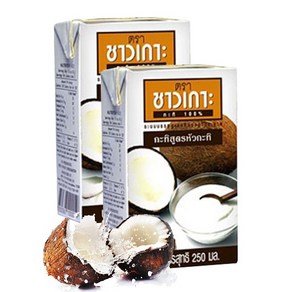 [태국] CHAOKOH 코코넛 크림 250ml COCONUT CREAM 글루텐프리 대체우유 푸팟퐁커리 커피 차오코, 4개