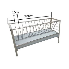 염소 송아지 여물통 농장 축사 양돈장 사료 통 밥그릇, 1개, 상세이페이지 참고, 2m 큰 양용 두꺼운 아연도금철판 여물통