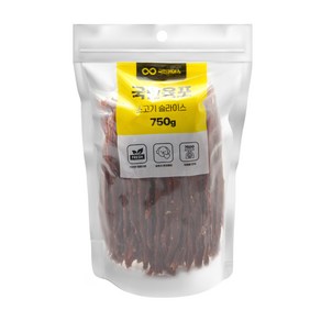 국민육포 소고기 슬라이스 750g 애견 강아지 간식 육포, 1개