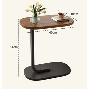 사이드 테이블 침대 쇼파 소파 원목 거실 보조 미니 이동식 협탁 3가지컬러, 브라운