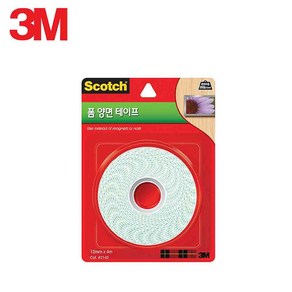 3M 폼 양면 테이프 2140 12mm x 4M 썬라온, 1개