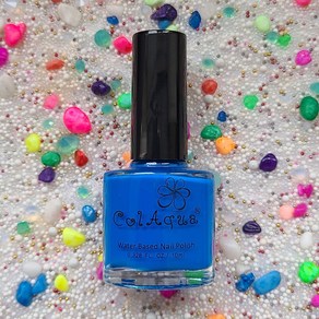 칼라쿠아 친환경 수성매니큐어-네온칼라 매니큐어, 1개, N-4 Neon Blue, 10ml