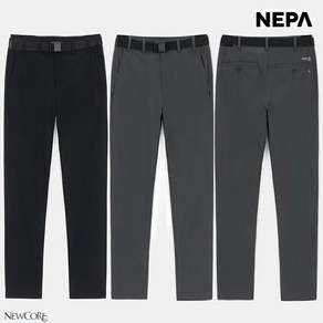네파_NEPA_남성 9부 기장감으로 착장시 복숭아뼈를 살짝 덮는 기장감 냉감 트리코트원단에 냉감 프린트를 더하여 더욱 시원한 트리코트 아이스 슬랙스 팬츠_7K31604YN