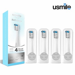 Usmile 유스마일 전동칫솔 전용 스마트 소프트 클린 PRO03 리필 칫솔모 (4개입), PRO03(4개입) / 화이트, 4개